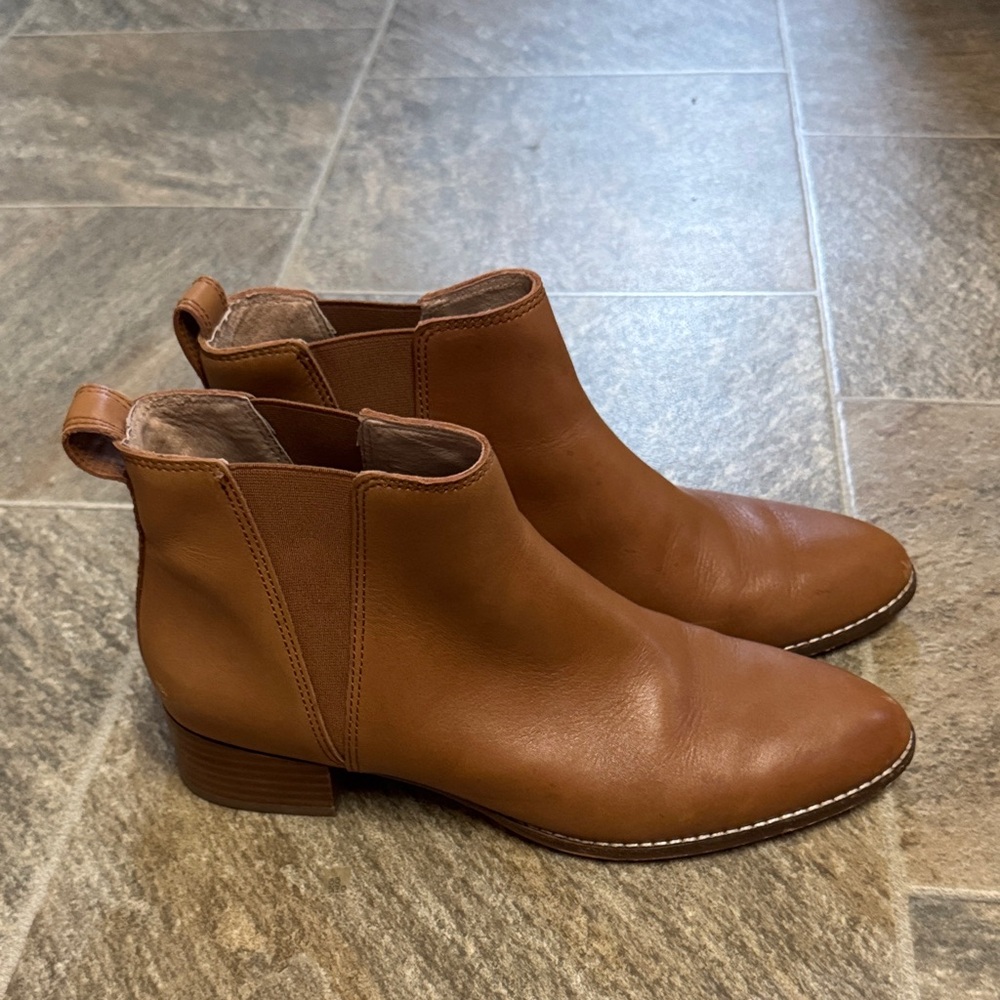 Tan Leather Ankle Boots
